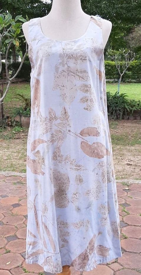 116 D Eco Printed Short Sleeve Dress